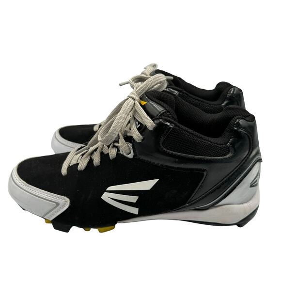 Easton Elite Mid-Top Baseball Cleats, Size 9.5, Black & White Athletic Shoes - Picture 4 of 9